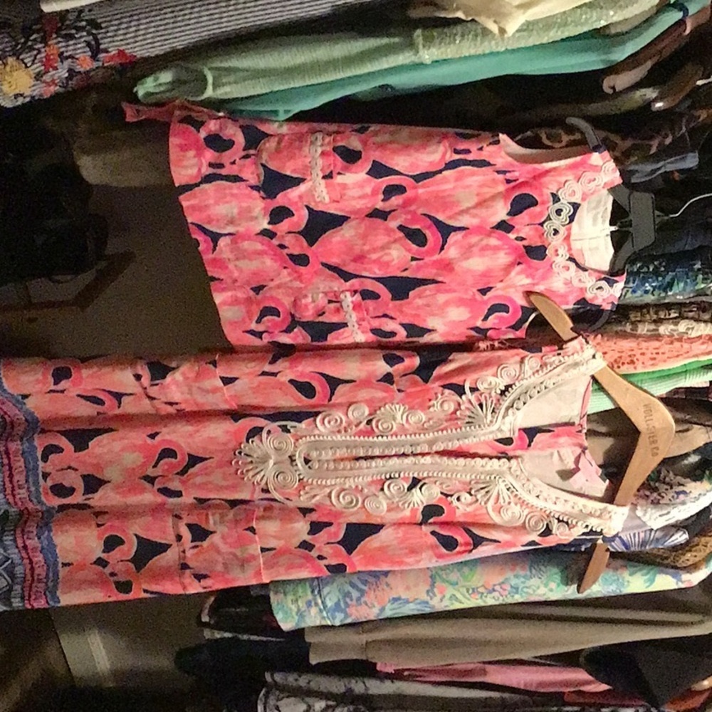 Lilly Pulitzer neon flamingo mommy and me Easter Dress